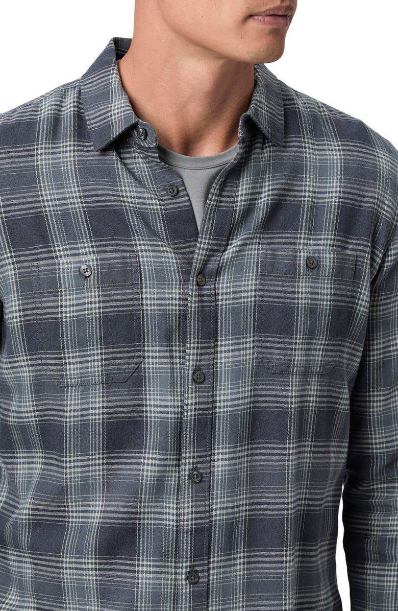 PAIGE Everett Shadow Check Flannel Button-Up Shirt, Alternate, color,