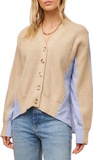 FIFTEEN TWENTY Celine Mixed Media Cardigan