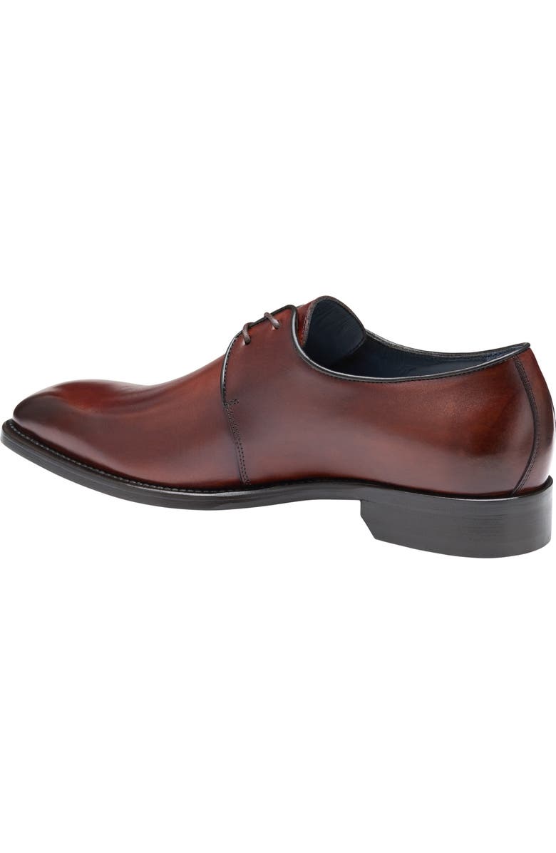 Johnston & Murphy Larson Plain Toe Derby, Alternate, color, Mahogany Italian Calfskin