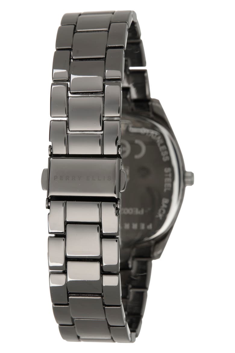 Diamond Slim Bracelet Quartz Watch, 41mm, Alternate, color, GUNMETAL