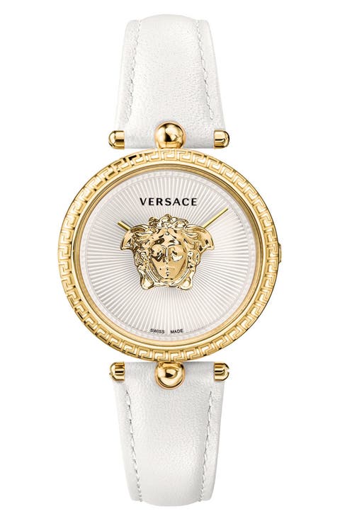 Palazzo Empire Leather Strap Watch, 34mm