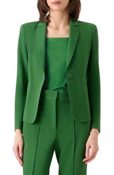 Fitted Signature Jersey Blazer