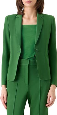 Akris punto Fitted Signature Jersey Blazer
