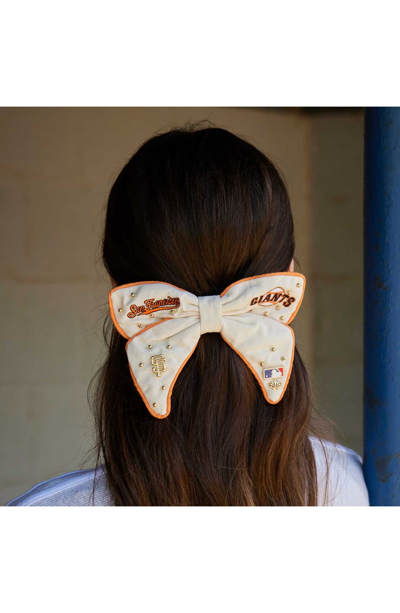 Lele Sadoughi MLB San Francisco Giants Bow Barrette, Alternate, color, Ivory 100