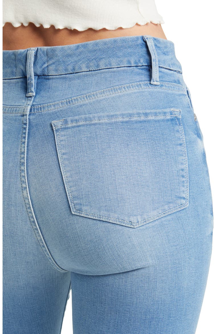 Le High Waist Slit Hem Mini Bootcut Jeans, Alternate, color, DANBURY