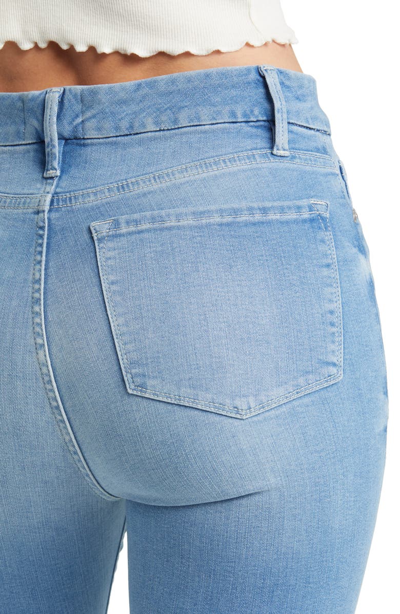 FRAME Le High Waist Slit Hem Mini Bootcut Jeans, Alternate, color, 