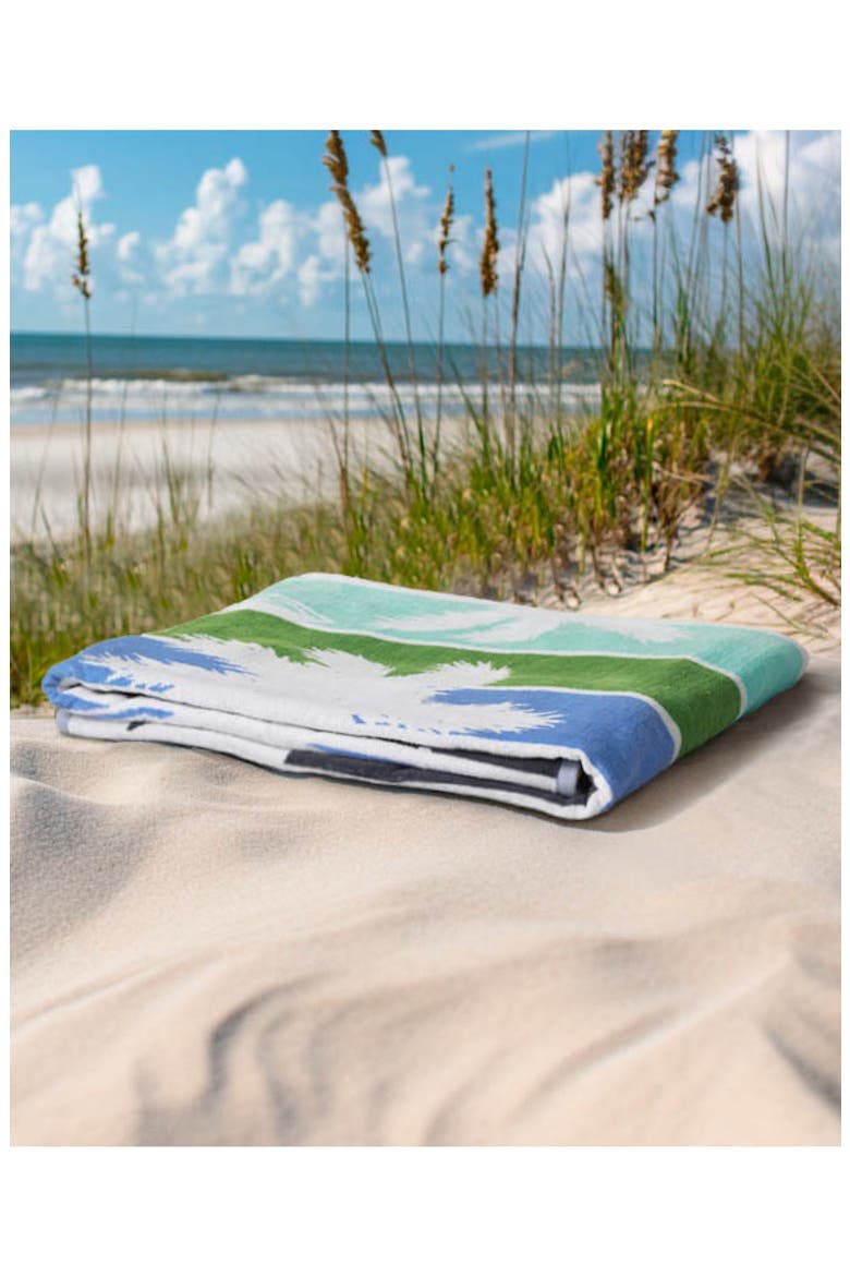 Surf Stripe Cotton Beach Towel, Alternate, color, BLUE