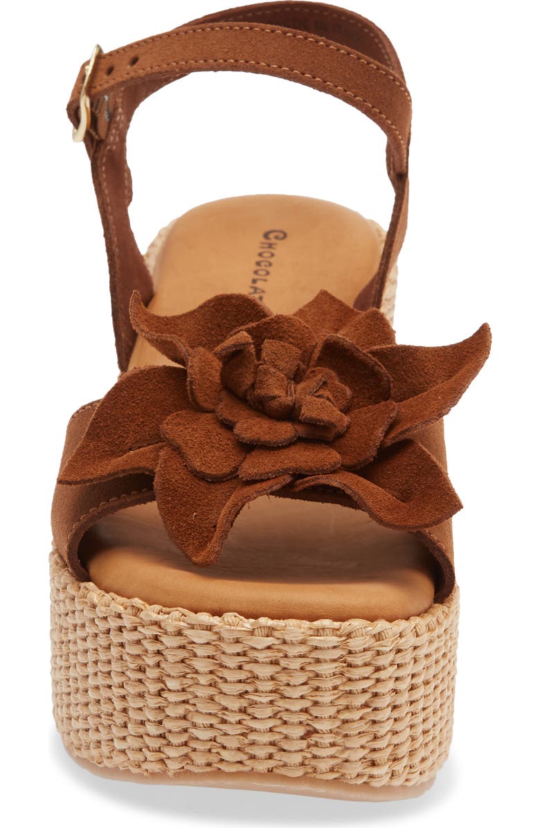 Chocolat Blu Jakkie Platform Wedge, Alternate, color, Cinnamon Suede