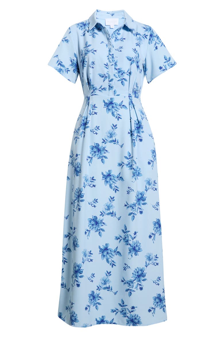 Marisy Collared Maxi Dress, Alternate, color, LIGHT-BLUE