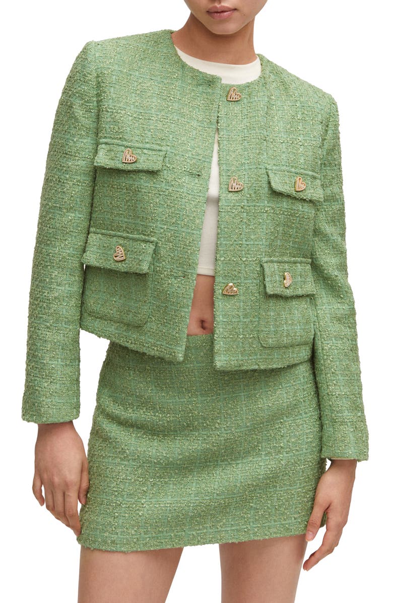 MANGO Tweed Jacket, Main, color, 