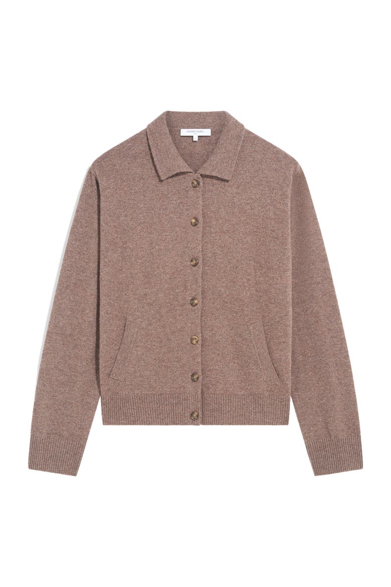 Collared Button-Front Knit Cardigan, Alternate, color, Brown
