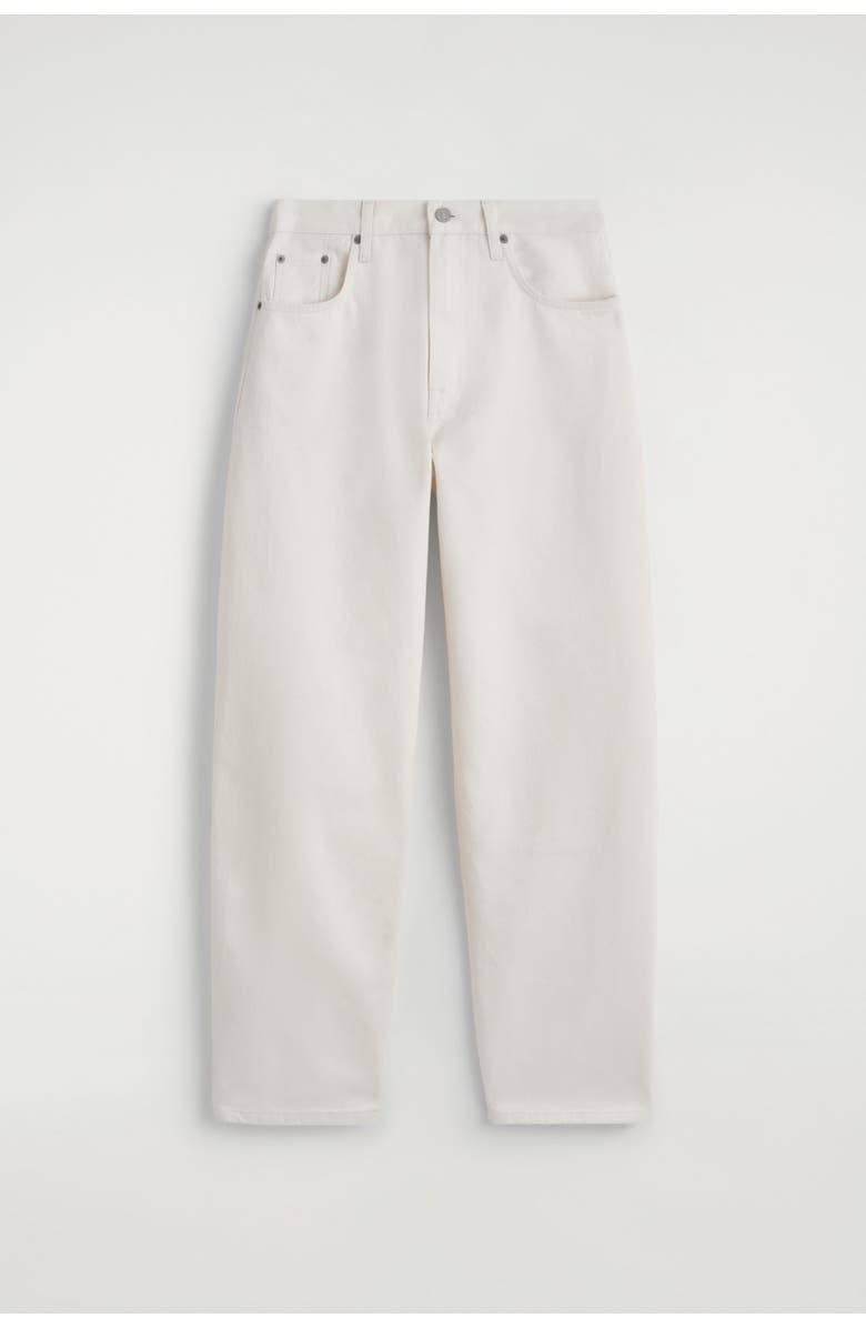 COS Bay Barrel-Leg Jeans, Alternate, color, Cream