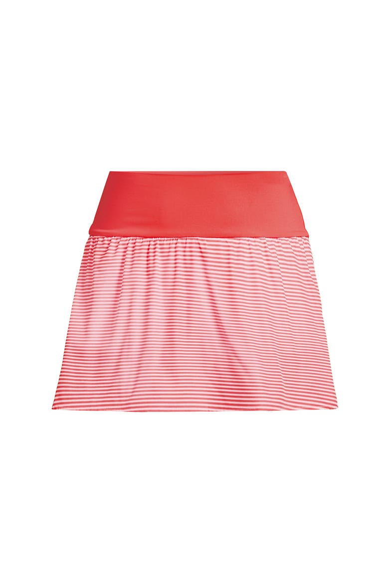 Pinchless Mini Swim Skort, Alternate, color, Wood Lily Mini Stripe