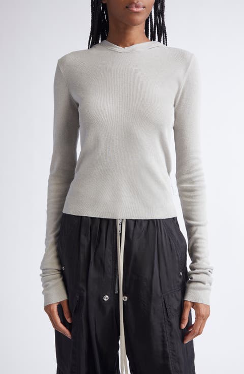 Rib Crop Hoodie