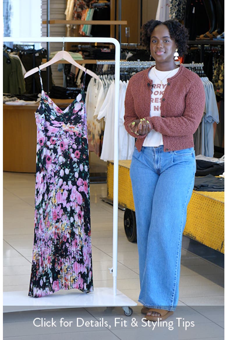 Ray Floral Pleated Midi Dress video