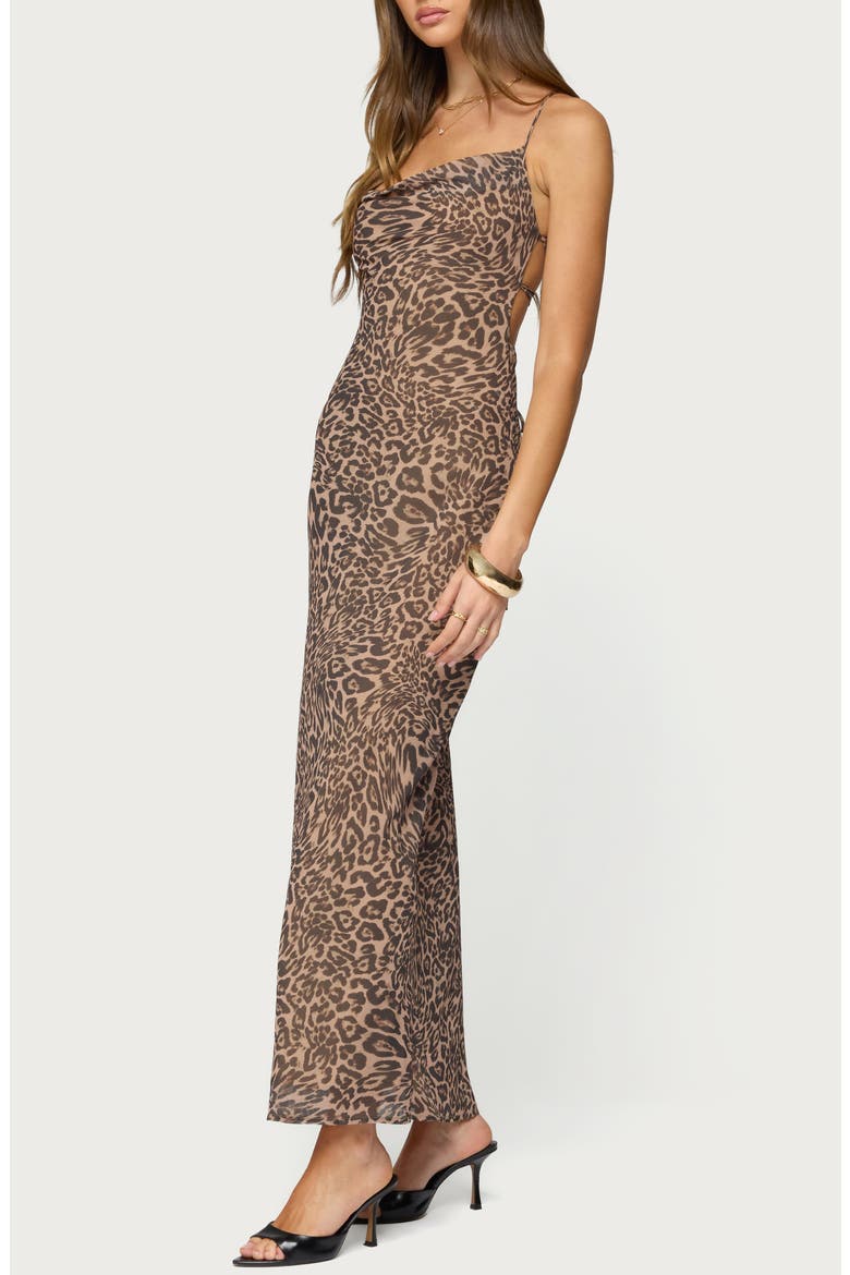 Ayanah Leopard Print Maxi Dress, Alternate, color, LEOPARD