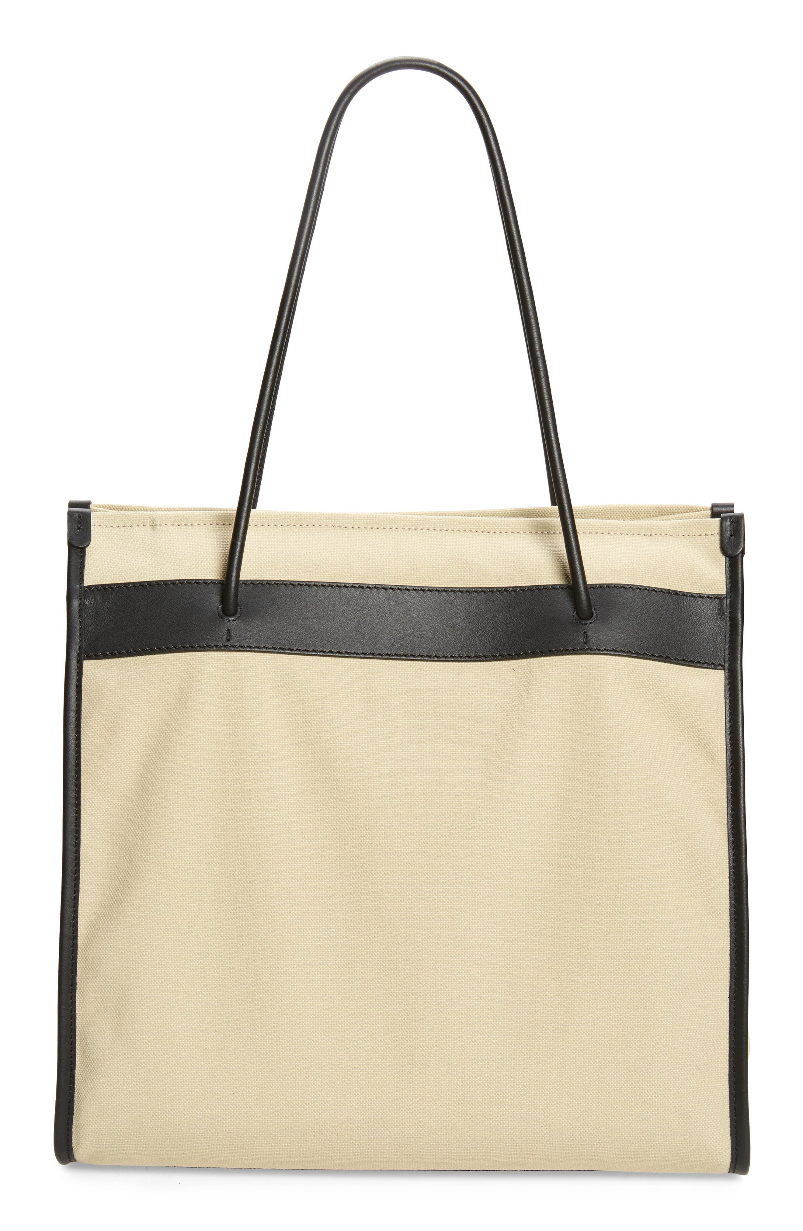 Moschino In Love We Trust Canvas Tote Bag, Alternate, color, 