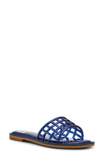 Dolce Vita Dv By Jinney Lattice Slide Sandal In Blue