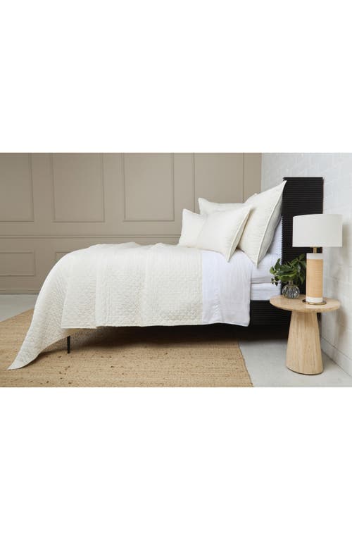 Pom Pom At Home Hampton Linen Quilt In Cream
