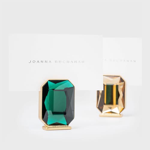 Joanna Buchanan Single Gem Placecard Holder, Set Of Two In Gold