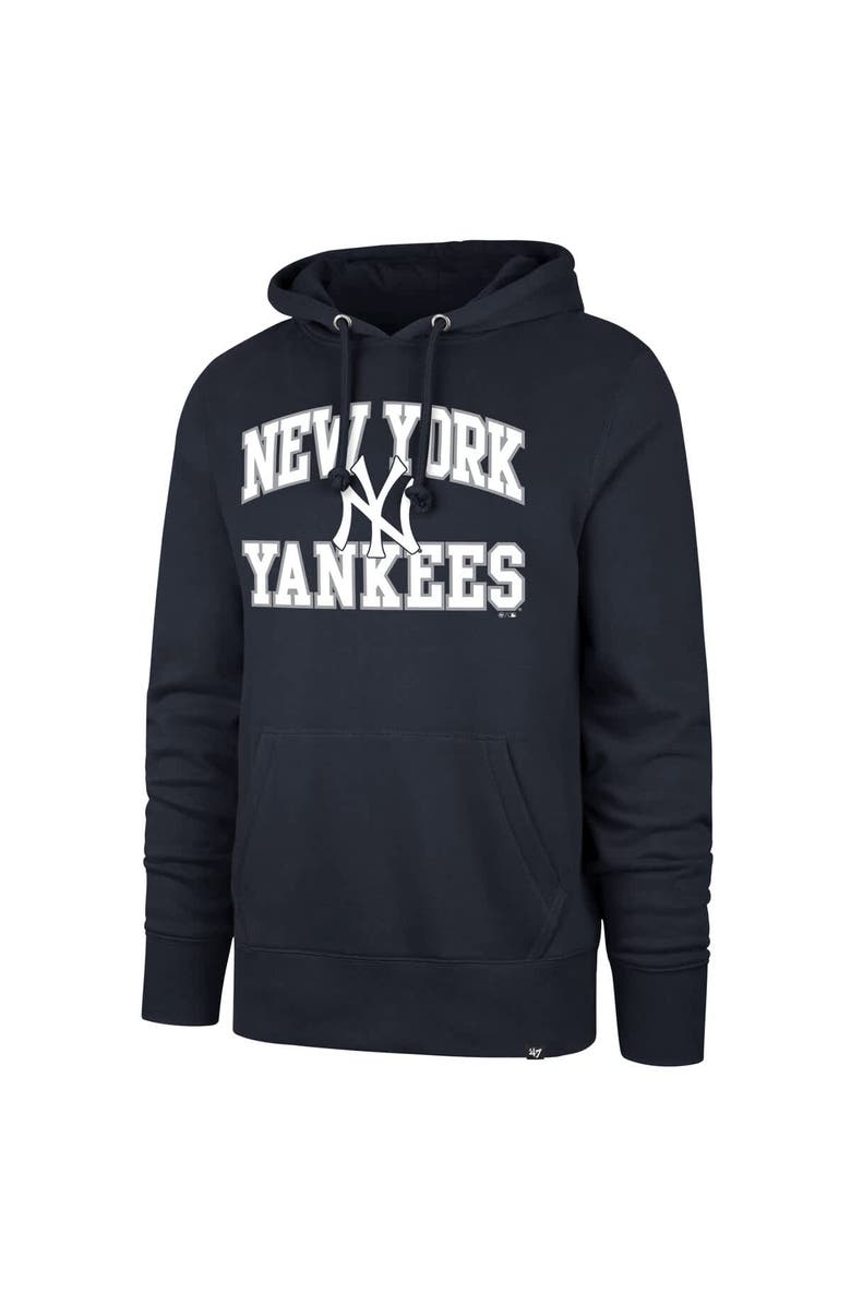 '47 Men's '47  Navy New York Yankees Velocity Headline Pullover Hoodie, Alternate, color, Navy