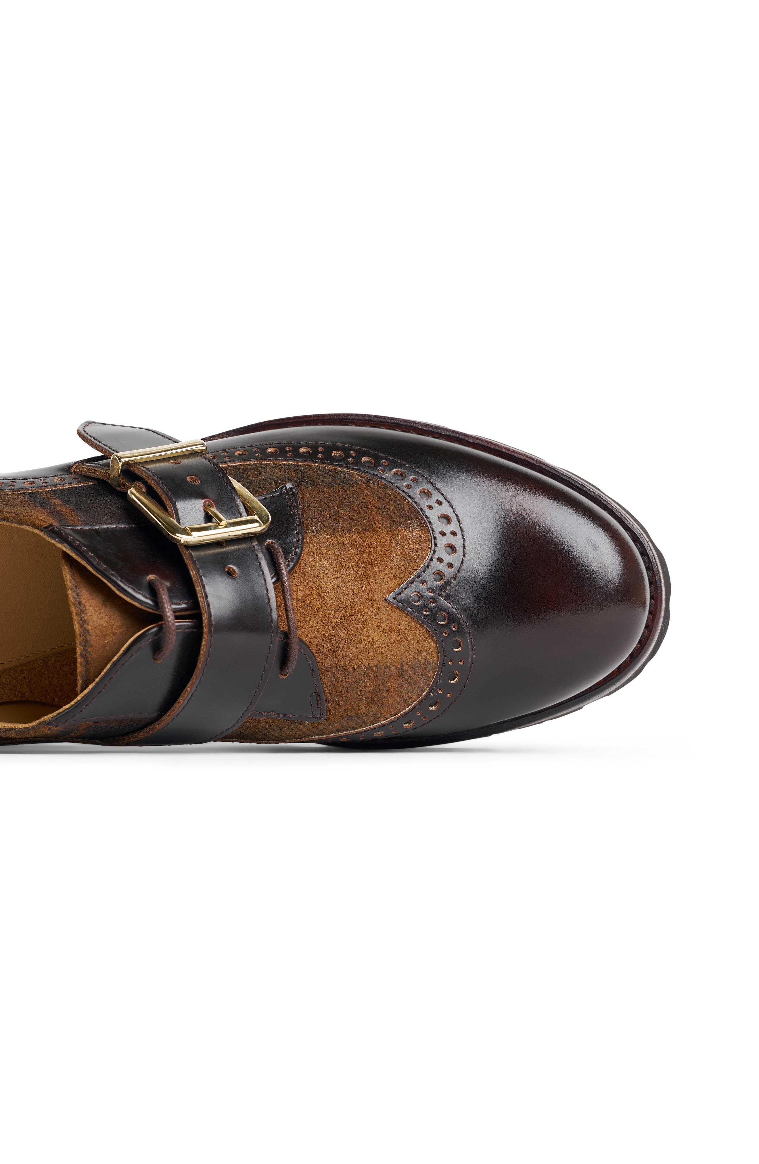 Miss Marques Wingtip Derby, Alternate, color, BROWN PLAID