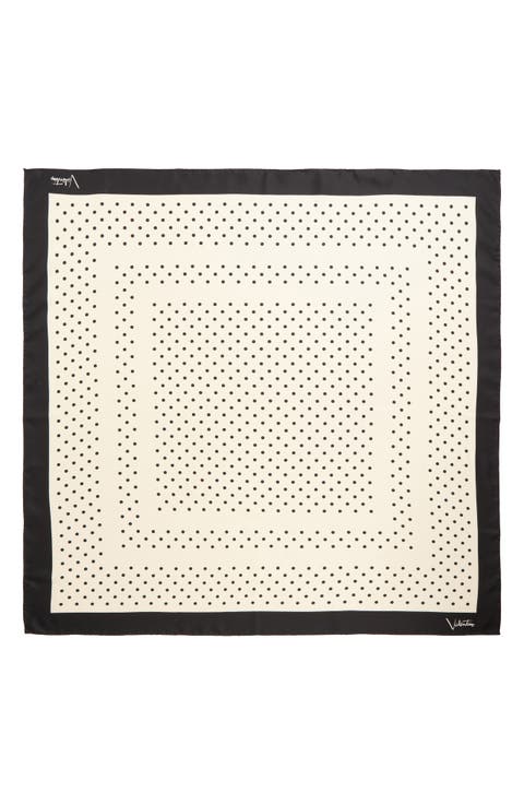 Polka Dot Silk Scarf