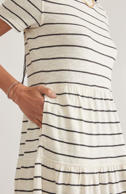 MARINE LAYER MARINE LAYER STRIPE TIERED T-SHIRT DRESS 