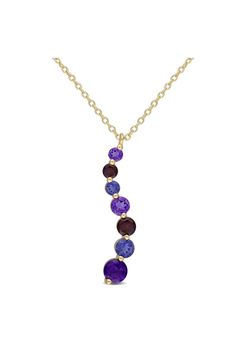 Multi-Gemstone Graduated Drop Necklace, Main, color, Multi-Gemstones