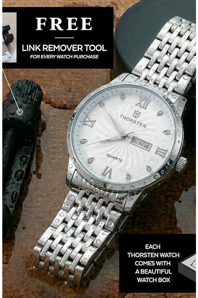 Valencia Bracelet Watch, Alternate, color, White Dial