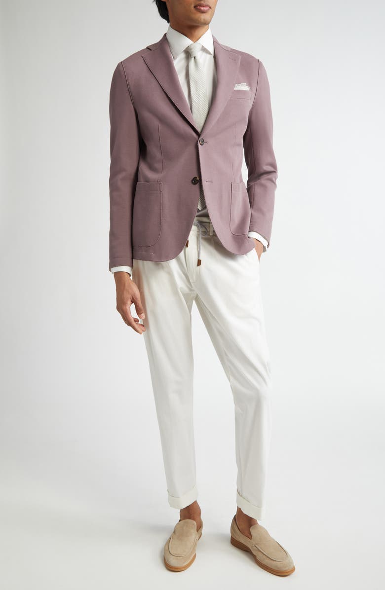 Eleventy Unstructured Cotton Stretch Blend Sport Coat, Alternate, color, 47 Berry