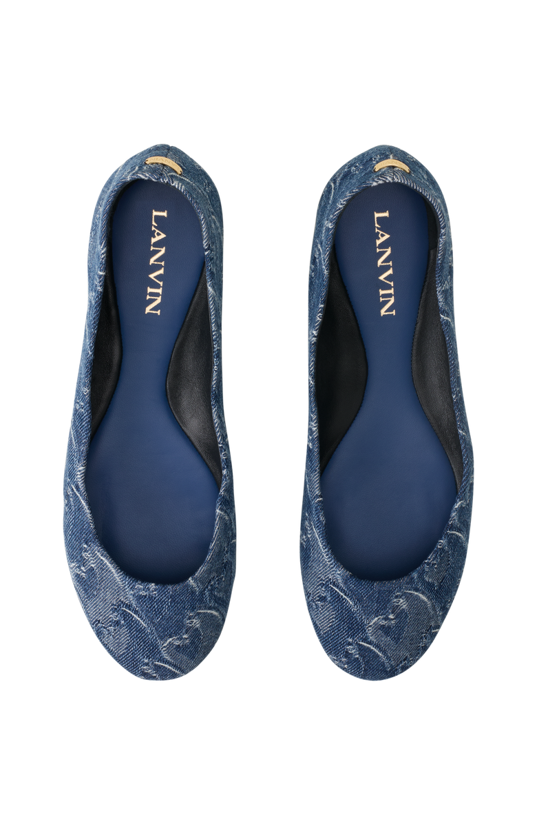 Lanvin Lunar Year Ballerina In Denim, Alternate, color, Blue