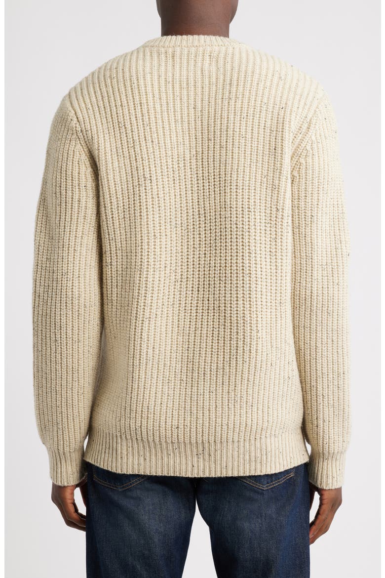 Donegal Tweed Wool Blend Crewneck Sweater, Alternate, color, OFF WHITE