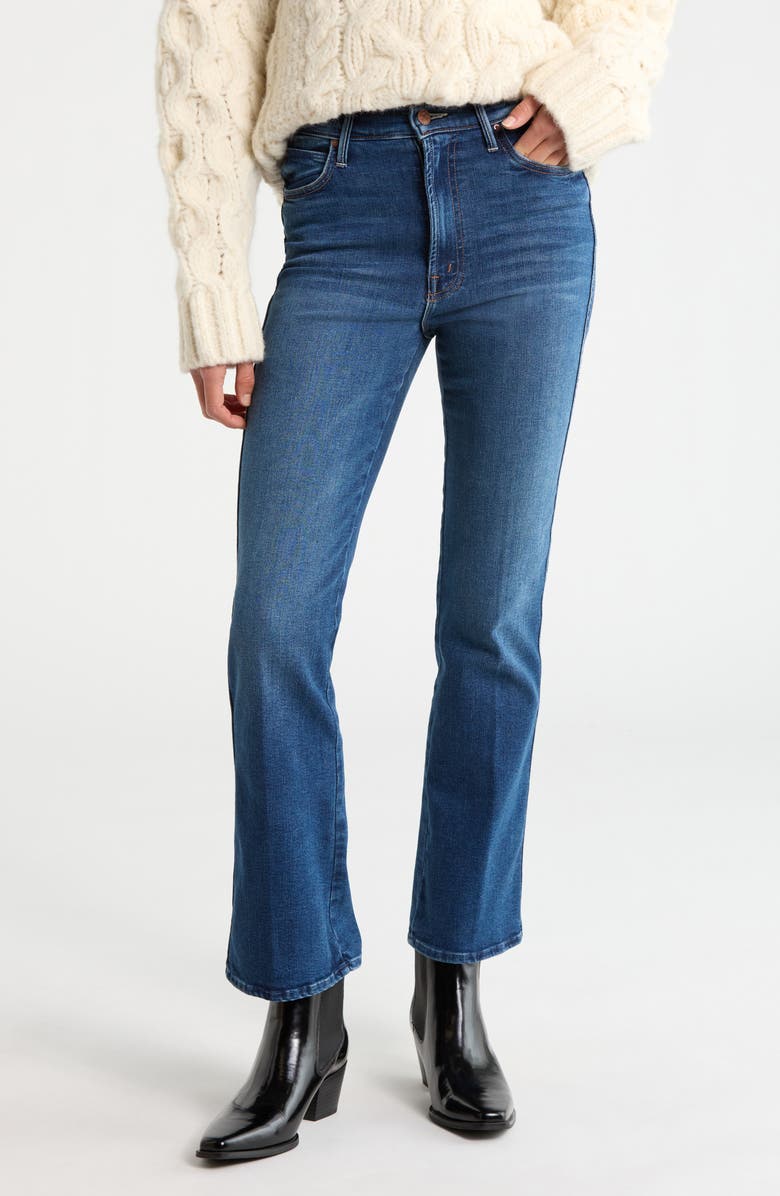 MOTHER The Mid Rise Smokin Double Flood Flare Jeans, Main, color, 