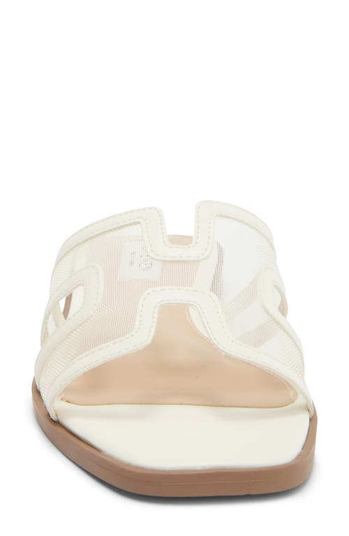 Steven New York Harlien Mesh Slide Sandal In White