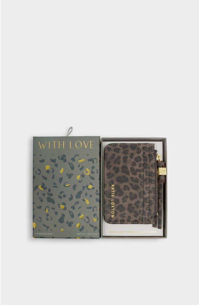 Katie Loxton Gift Boxed Coin & Cardholder, Main, color, Leopard