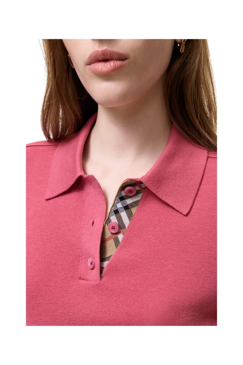 Wool Polo Shirt, Alternate, color, Mauvewood pink