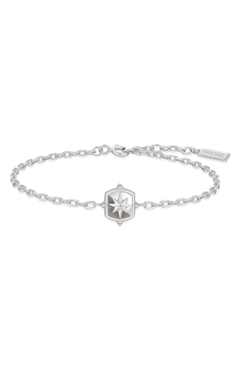 ANIA HAIE Colorblock Mother Of Pearl Charm Bracelet, Main, color, 