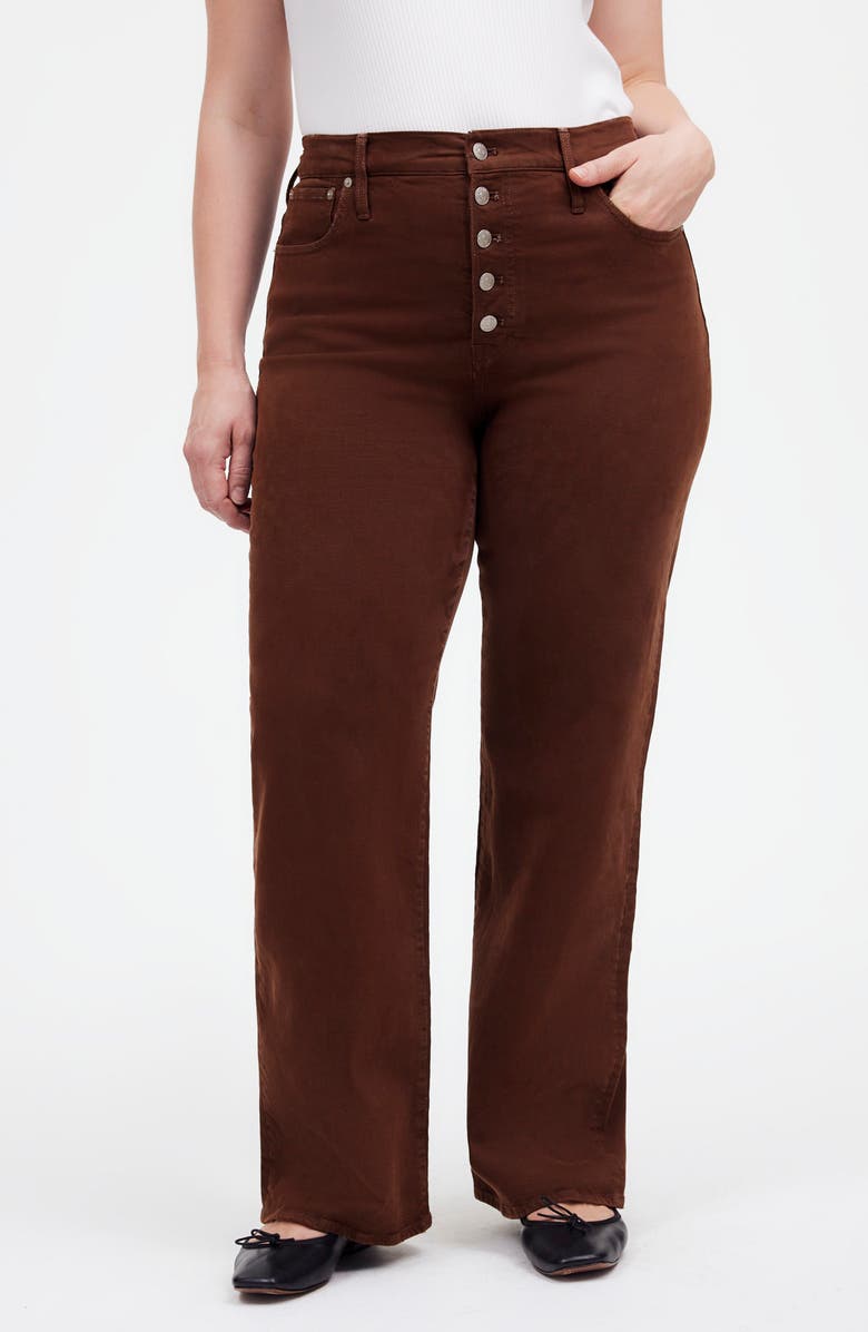 Madewell The Perfect Vintage Wide Leg Jeans: Button Front Edition, Alternate, color, 