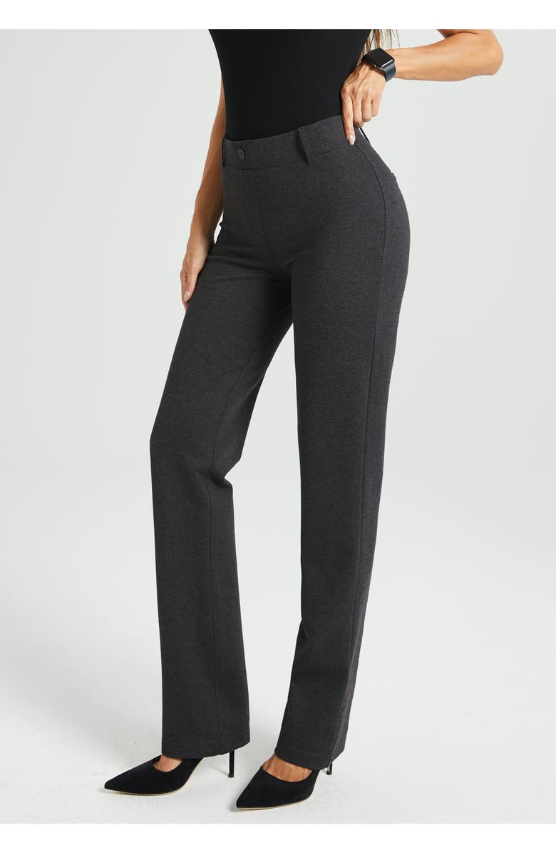 Betabrand Classic DPYP Dress Pant Yoga Pants | Straight, Main, color, Charcoal