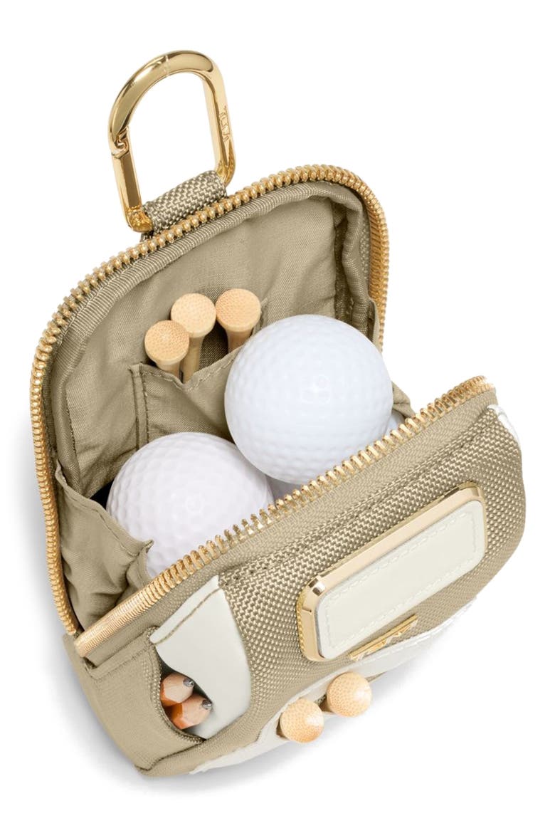 Golf Pouch with Tees, Alternate, color, OFF WHITE/ TAN