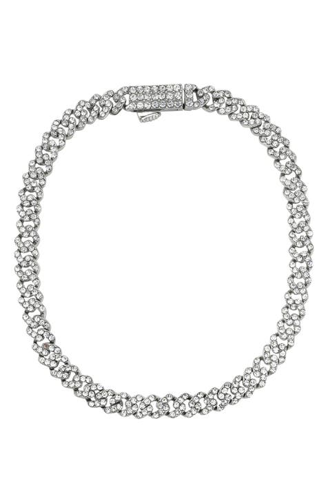 Men's Pavé Cubic Zirconia 5mm Curb Chain Bracelet