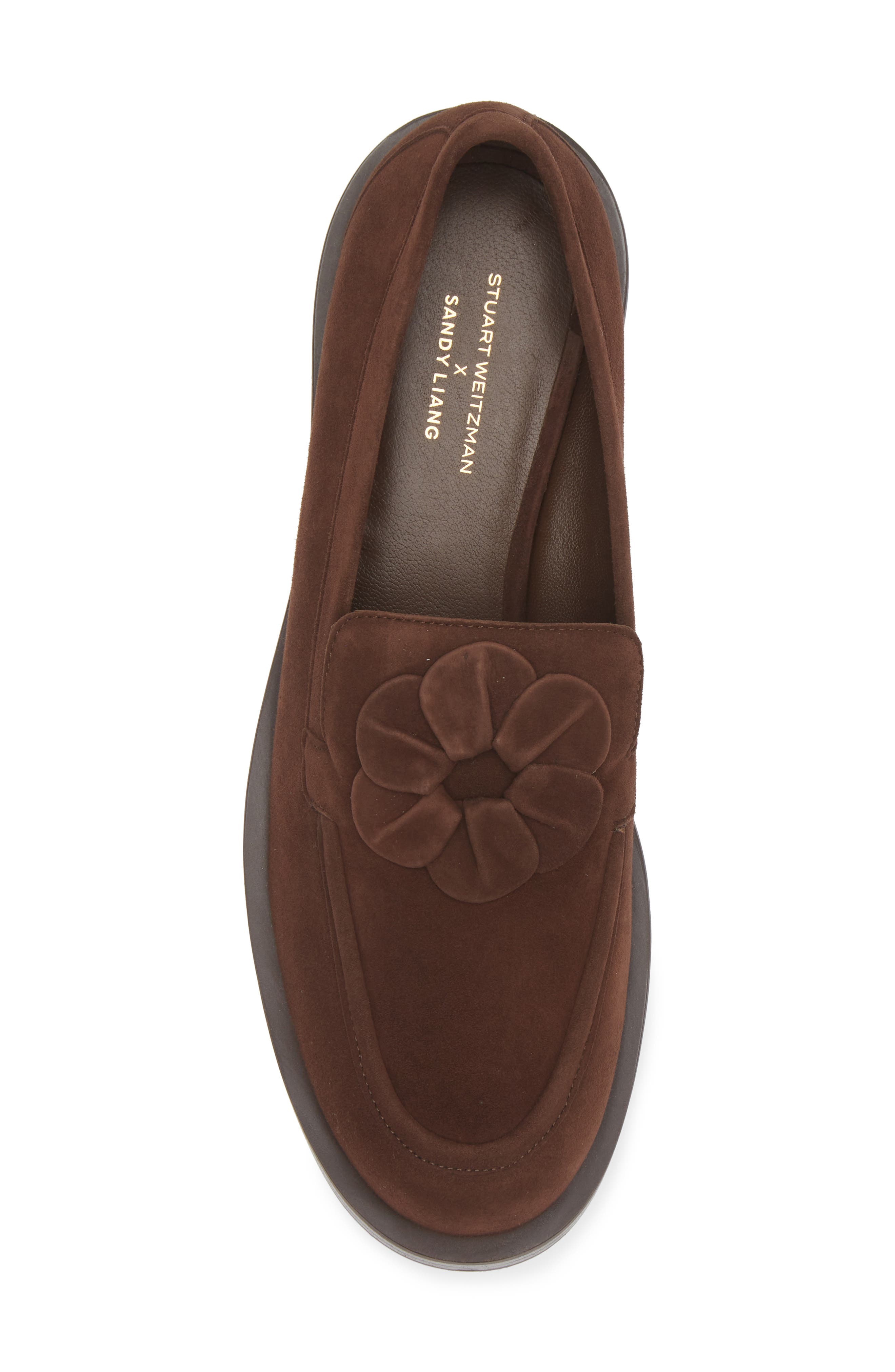 Stuart Weitzman x Sandy Liang Loafer, Alternate, color, Walnut Suede