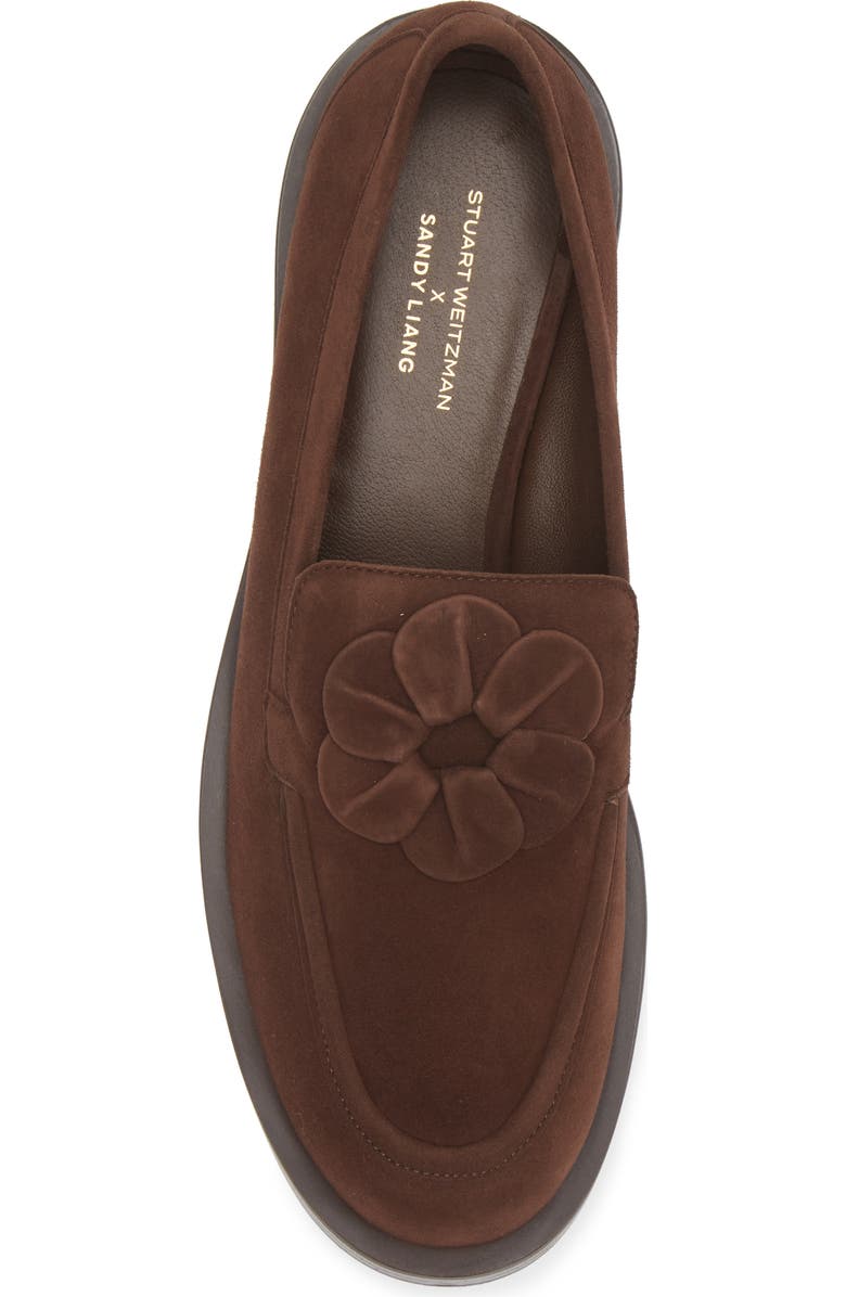 Stuart Weitzman x Sandy Liang Loafer, Alternate, color, Walnut Suede