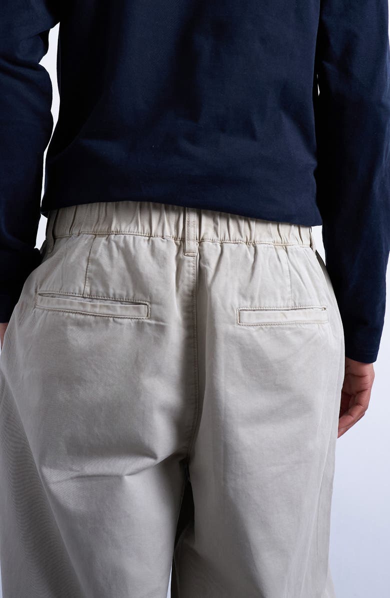 Topman Super Baggy Twill Trousers, Alternate, color, Stone