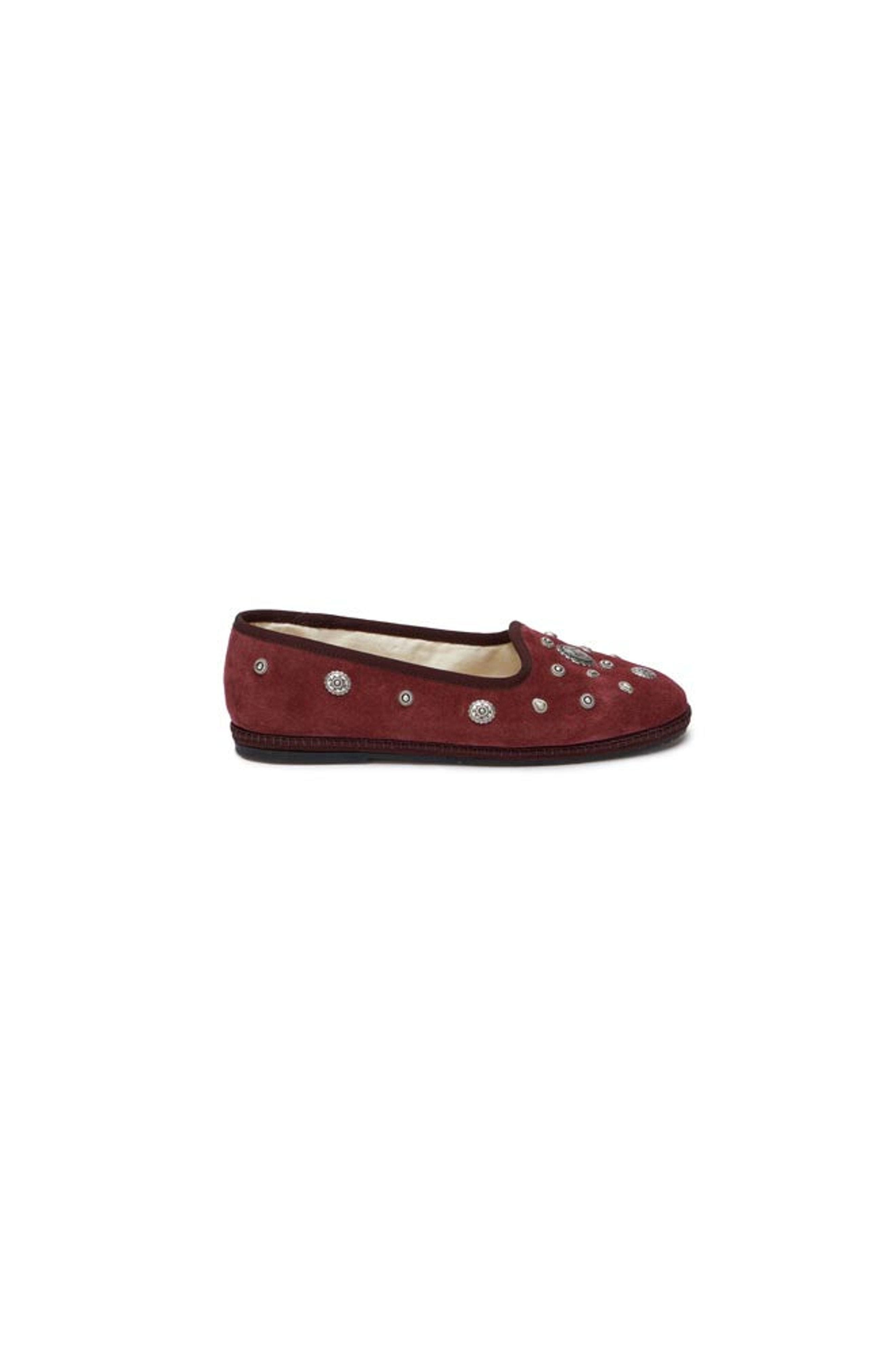 Fortela Frutate Friulana in Suede with Studs, Main, color, Red