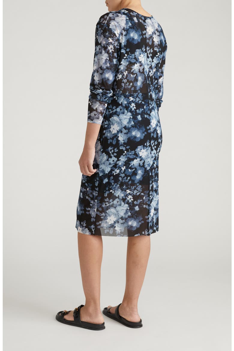Thames Fog Sheer Dress, Alternate, color, TUMBLING BOUQUET PRI