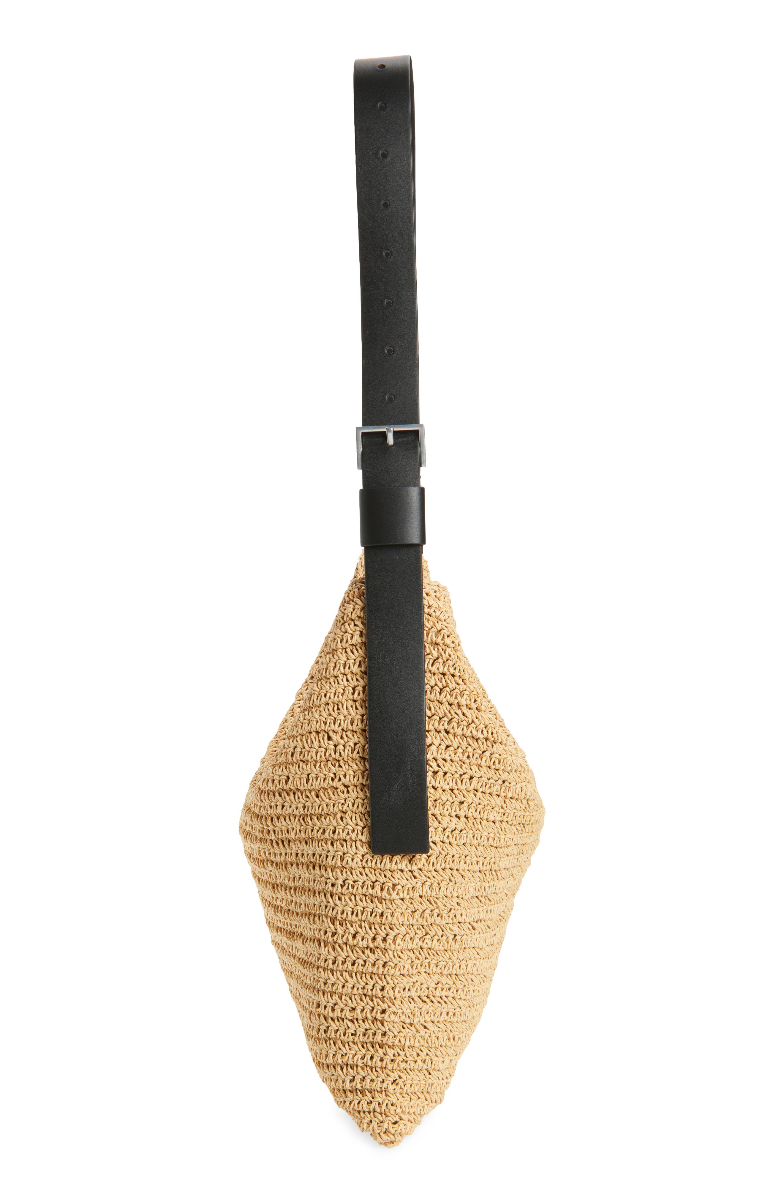 Asha Straw Shoulder Bag, Alternate, color, NATURAL