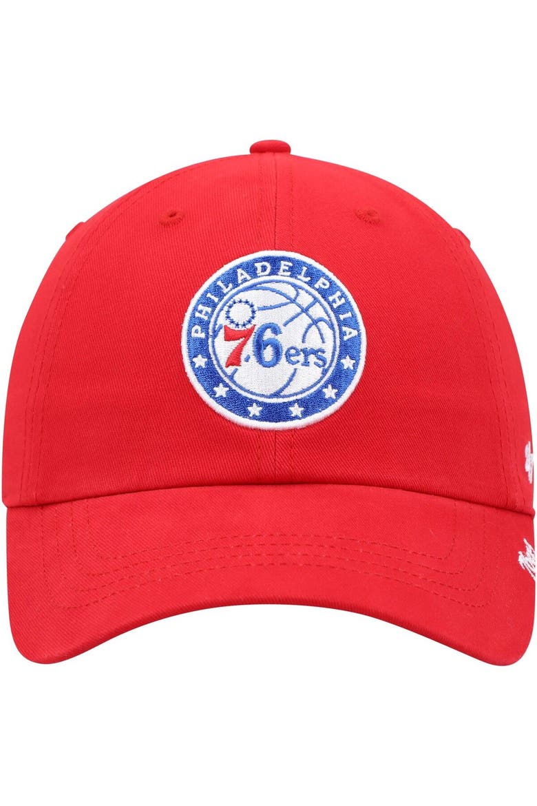 Women's '47 Red Philadelphia 76ers Miata Clean Up Logo Adjustable Hat, Alternate, color, Red