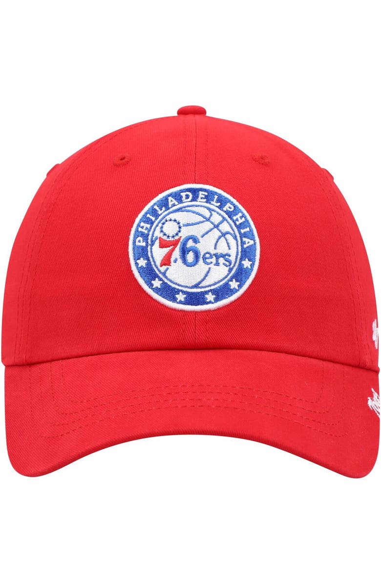 '47 Women's '47 Red Philadelphia 76ers Miata Clean Up Logo Adjustable Hat, Alternate, color,